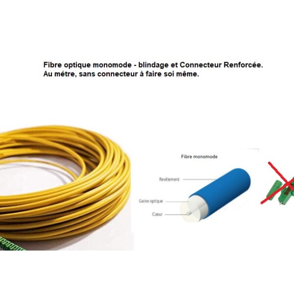 Fibre optique jaune monomode débit illimité OS1/OS2 simplex