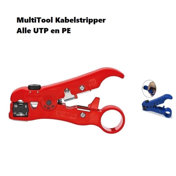 Kabelstripper voor alle UTP en coaxkabels PE en RG