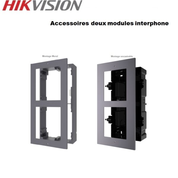 Hikvision interphone accessoires cadre montage 2 modules - DS-KD-ACW2 - DS-KD-ACF2
