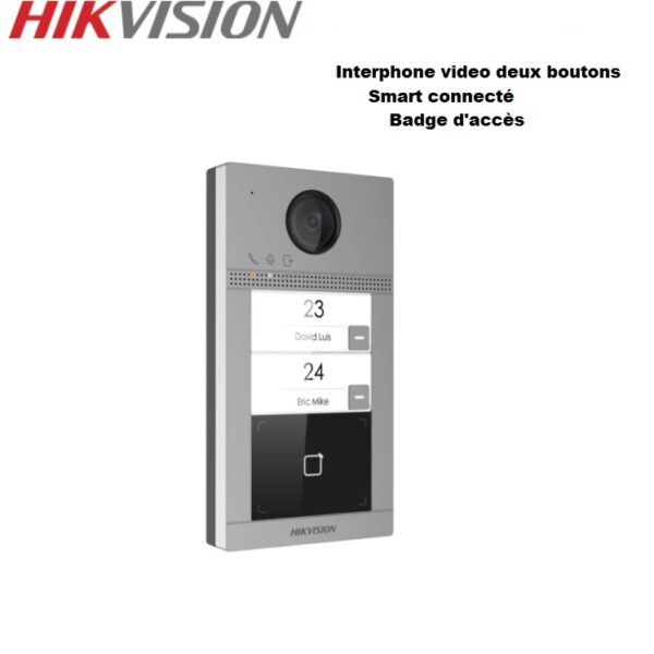 Hikvision DS-KV8213-WME1 Interphone video 2 boutons