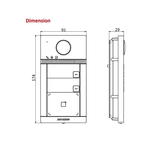 Hikvision DS-KV8213-WME1 Kit all-in interphone IP video 2 bouton