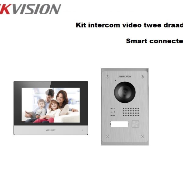 Hikvision DS-KIS703-P kit intercom video 1 knop + 7" scherm