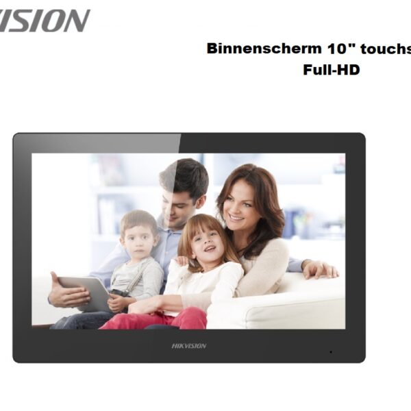Hikvision Intercom 10″ binnenscherm Full-HD WiFi - DS-KH8520-WTE1