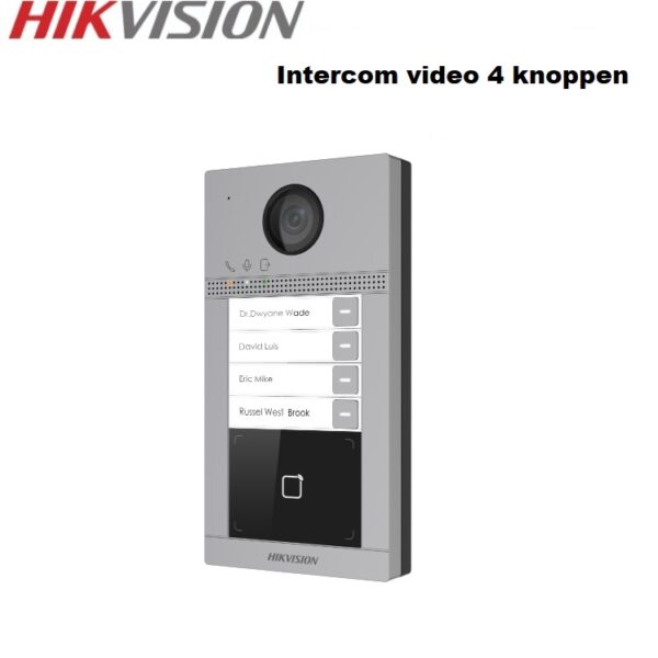 Hikvision DS-KV8413-WME1 Intercom 4 oproep knoppen