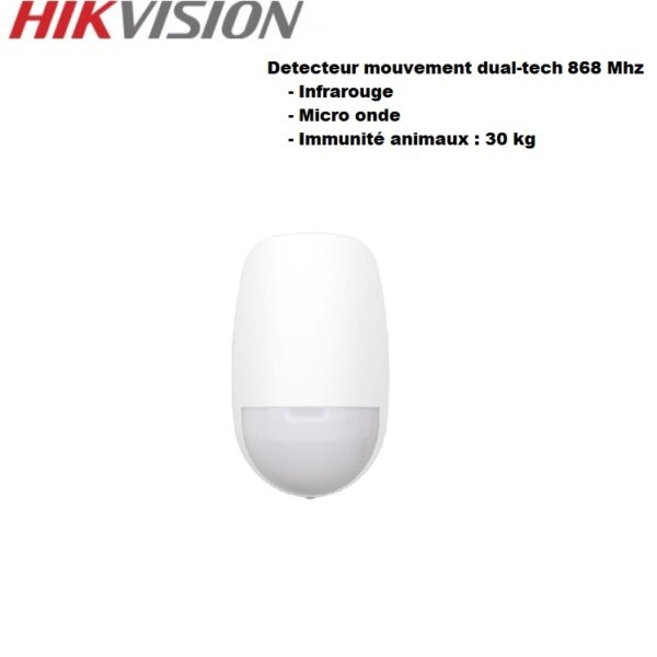 HIKVISION alarme detecteur mouvement Dual-Tech - DS-PDD12P-EG2-WE