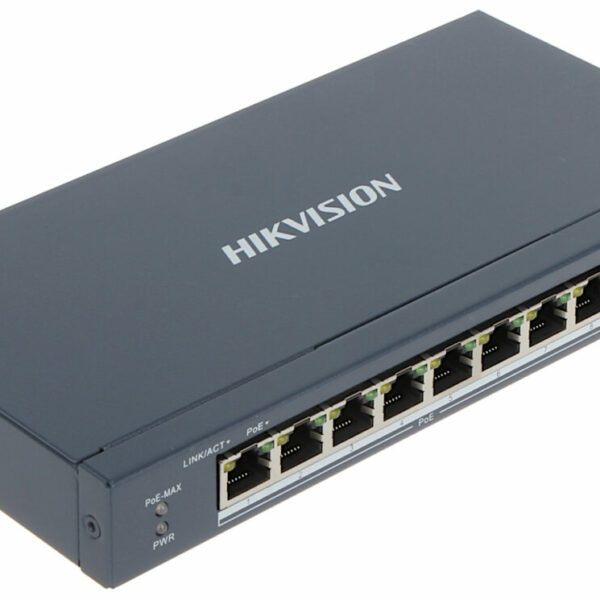 HIKVISION DS-3E0310P-E/M Switch video PoE 65W 10 poorten serie value 10/100Mbps