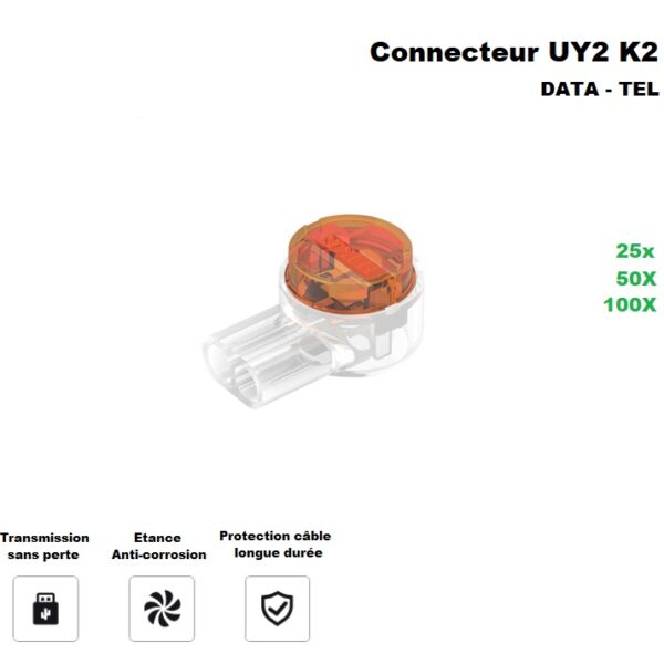 Pakket waterdichte connectoren UY2 K2 met anti-corrosievet voor RJ45 RJ11 kabels