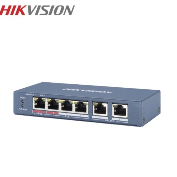 HIKVISION DS-3E0106P-E/M Switch video serie value – PoE 35W – 10/100Mbps