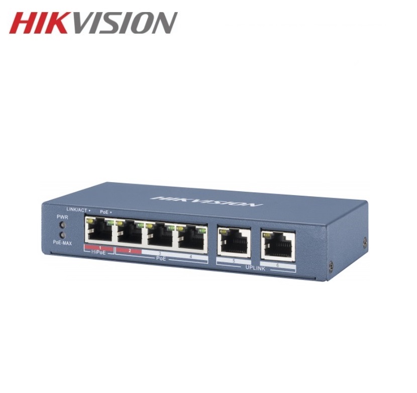 Hikvision-sitch-poe-6-DS-3E0106P-E-M front2