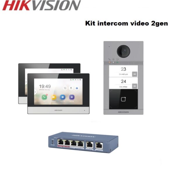 Hikvision DS-KV8213-WME1 Kit all-in interphone IP video 2 bouton