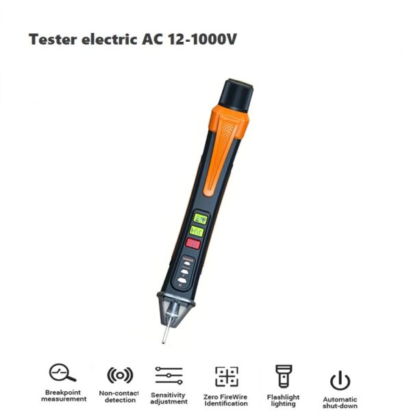 Outil testeur courant AC sans contact Led + Laser - 12-1000V