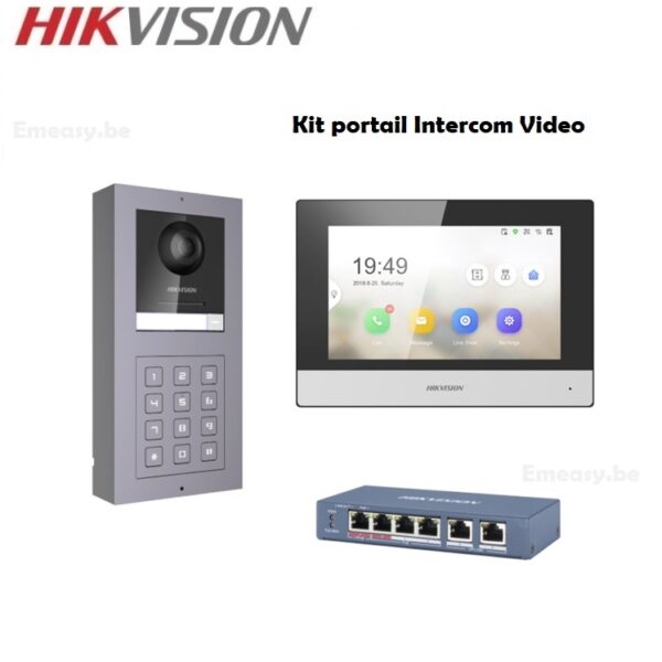 Hikvision DS-KD8003-IME1 Complete Poortkit Video-intercom met 1 Belknop