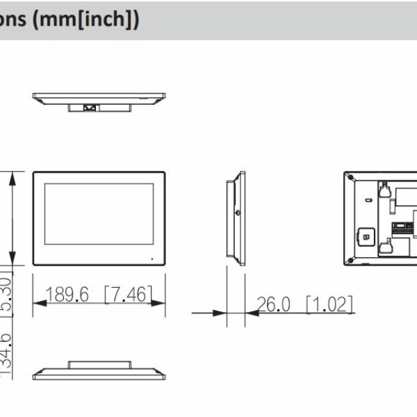 Dahua DHI-VTH2621G(W)-WP Intercom met 7″ binnenscherm - PoE, WiFi