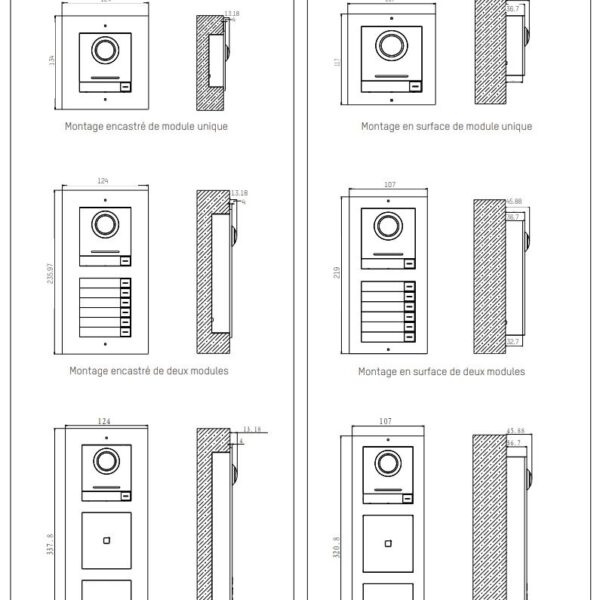 Hikvision DS-KD8003-IME1 Kit Multi Appartementen Video-intercom