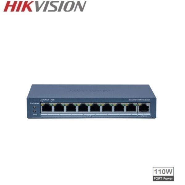 HIKVISION DS-3E1309P-EI Switch PoE 110W Smart Fast Ethernet - 8/1 Port