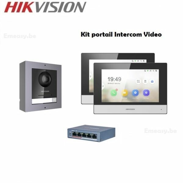 Hikvision DS-KD8003-IME1 Kit Portail Complet Interphone video 1 bouton d’appel