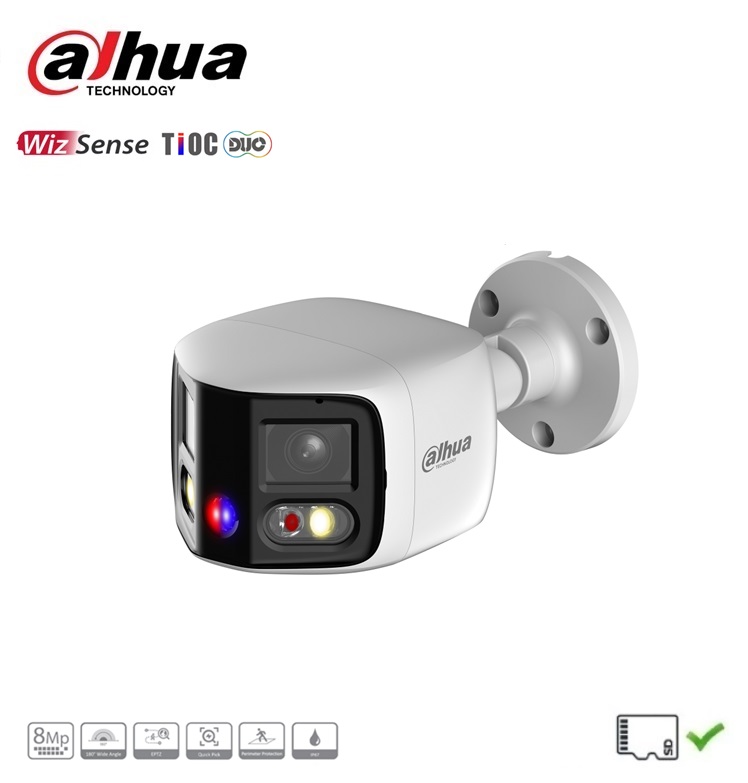 Dahua IPC-PFW3849S-A180-AS-PV Camera Bullet double objectif 2×4MP TiOC Duo WizSense