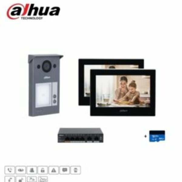 Dahua DHI-VTO3311Q-WP Complete intercomkit IP Video met twee schermen