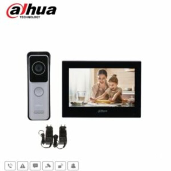 Dahua KTW02 Intercom kit video IP met 1 oproepknop