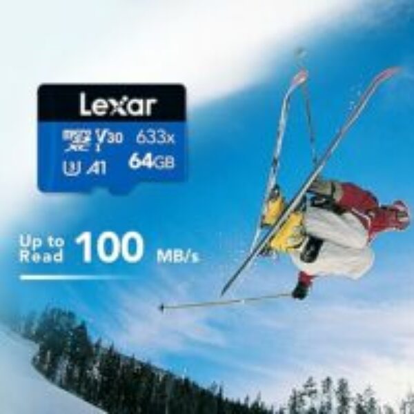 Lexar 633x Carte MicroSDXC UHS-I Class A1 V30 U3, 100 Mb/s