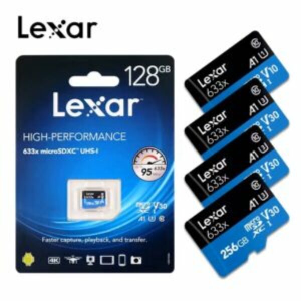 Lexar 633x Carte MicroSDXC UHS-I Class A1 V30 U3, 100 Mb/s