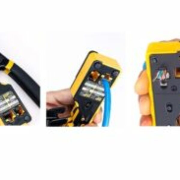 Outil à Sertir et Coupe Connecteur RJ45 RJ11 - Indicateur couleur et compatible passthrough