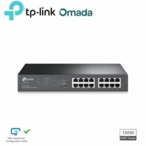 Tp-Link Omada TL-SG1016PE Switch PoE+ 150W Easy Smart 16-Port Gigabit, 8-Port PoE+