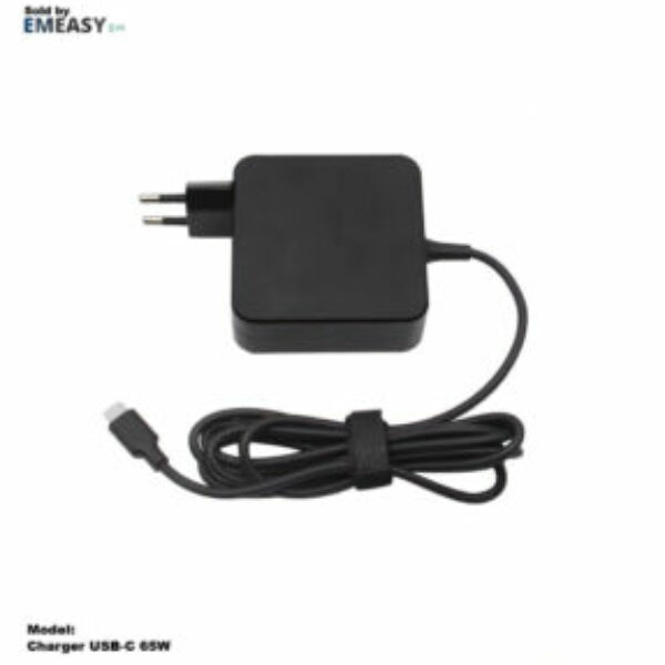 Netadapter USB-C 65W voor laptop en smartphone, Type-C, adaptief laadvermogen