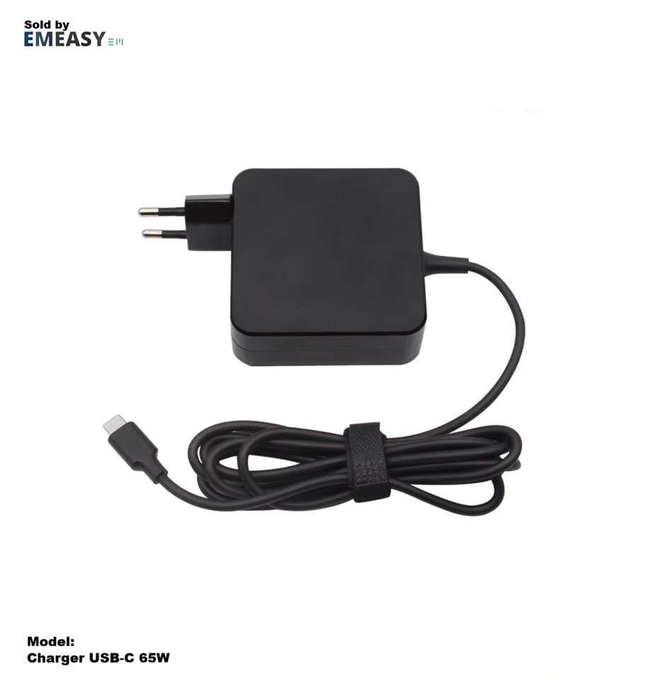 Alimentation chargeur secteur USB-C 65W pour PC portable, smartphone, Type C, puissance adaptative