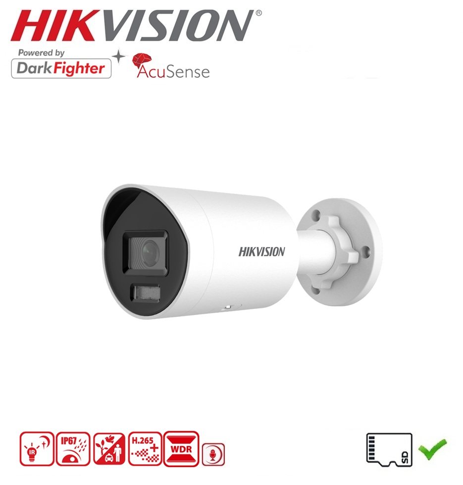 HIKVISION DS-2CD2046G2H-IU Bulletcamera 4MP DarkFighter Acusense