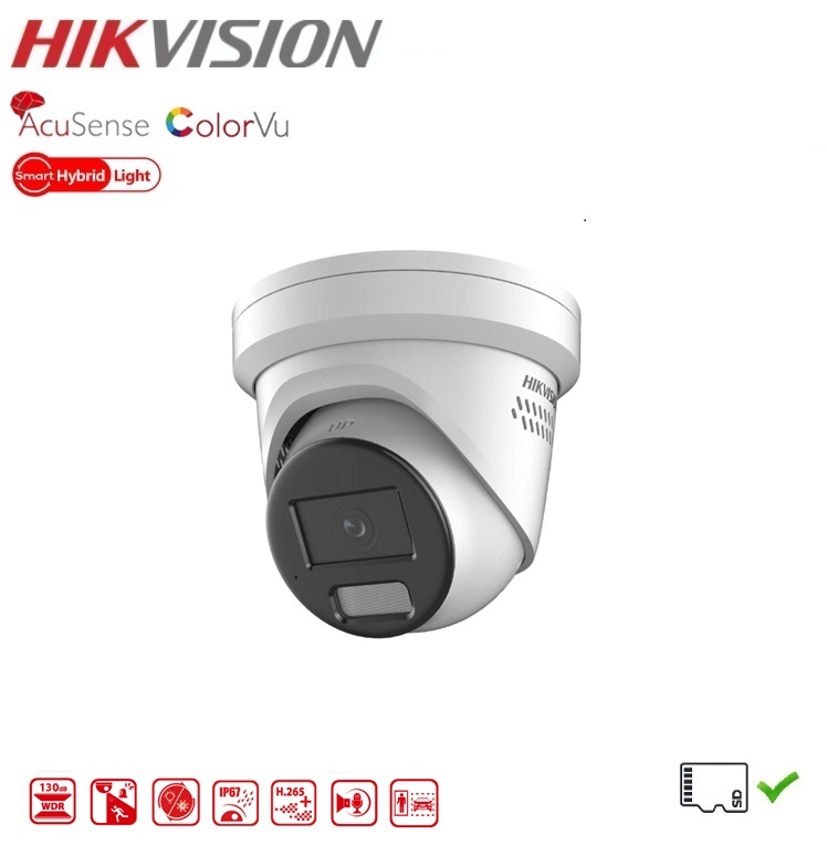HIKVISION DS-2CD2347G2H-LISU/SL Camera tourelle ColorVu AcuSense Smart Hybrid Light 4 MP