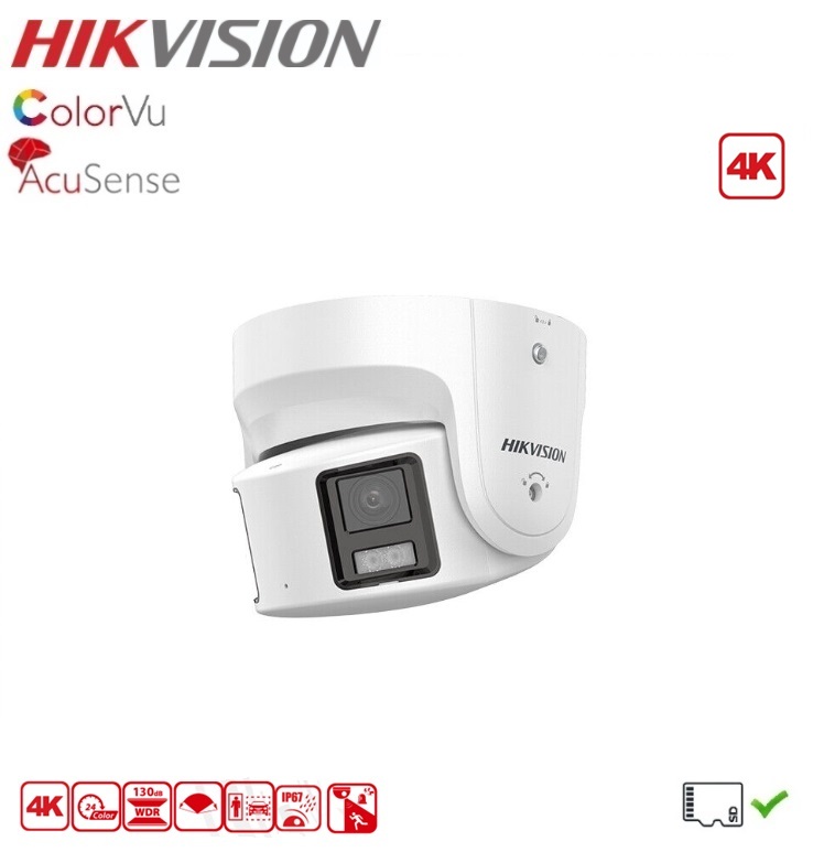 HIKVISION DS-2CD2387G2P-LSU Camera tourelle panoramique Colorvu AcuSense 8MP