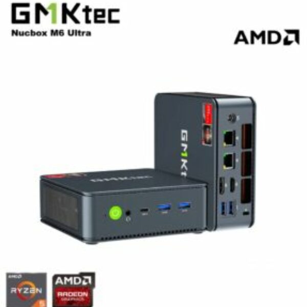 GMKtec Mini PC M6 Ultra - CPU AMD Ryzen5 7640HS - DDR5 16Gb , SSD 512GB/1TB, WiFi 6e, BT5.2 GPU - AMD Radeon 760M - PC de bureau/gaming