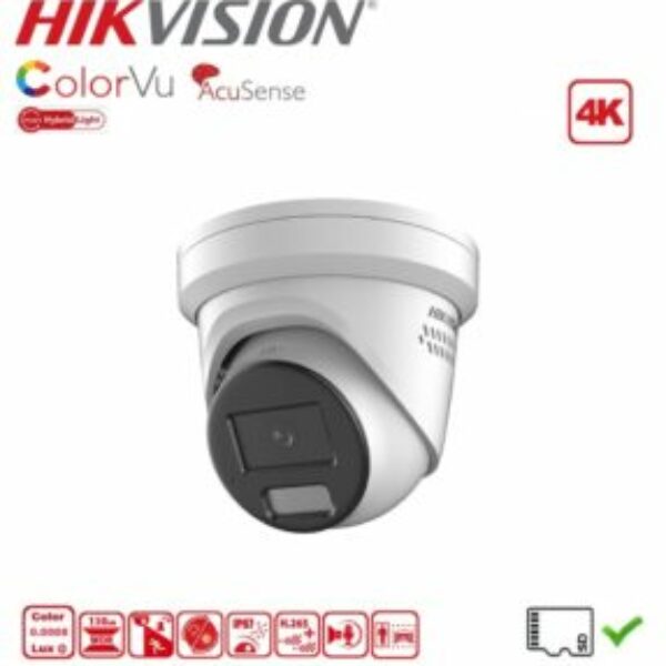 HIKVISION DS-2CD2387G2H-LISU/SL Turretcamera ColorVu AcuSense Smart Hybrid Light 8 MP