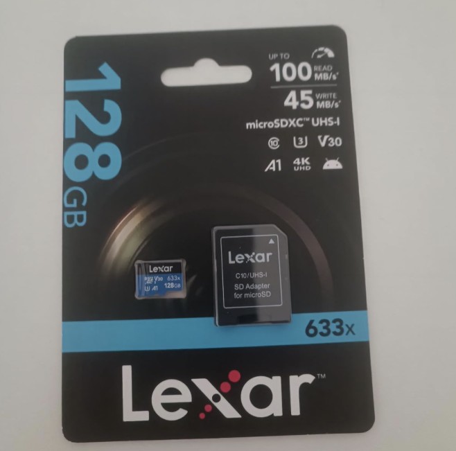 Lexar 633x MicroSDXC kaart UHS-I U3 V30 A1 - 64 GB / 128 GB / 256 GB