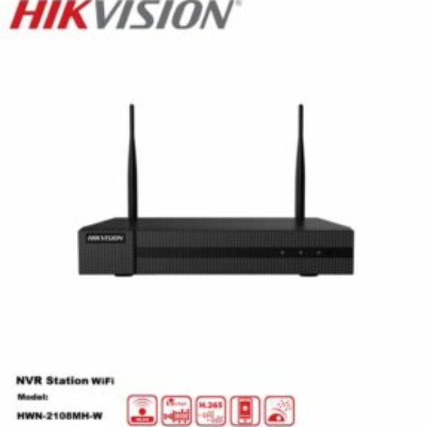 Hikvision HWN-2108MH-W enregistreur NVR IP WiFi, H.265+, jusqu'à 8 caméra