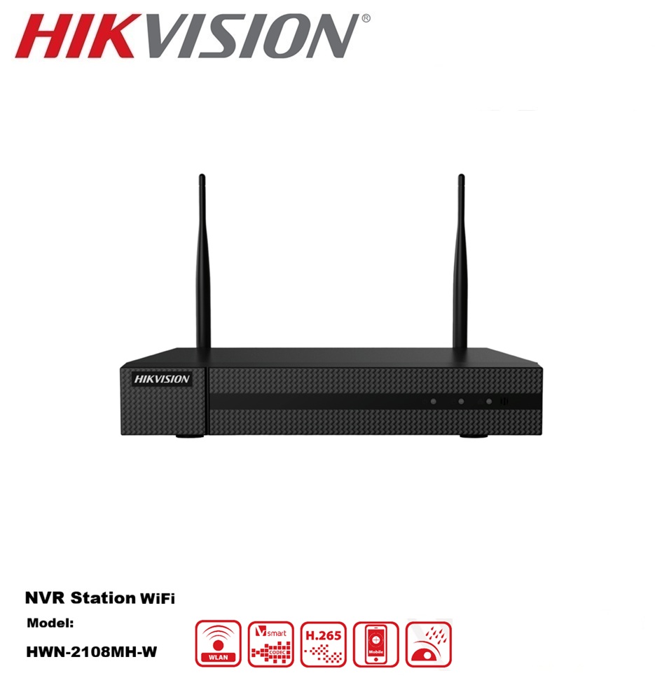 Hikvision HWN-2108MH-W enregistreur NVR IP WiFi, H.265+, jusqu'à 8 caméra